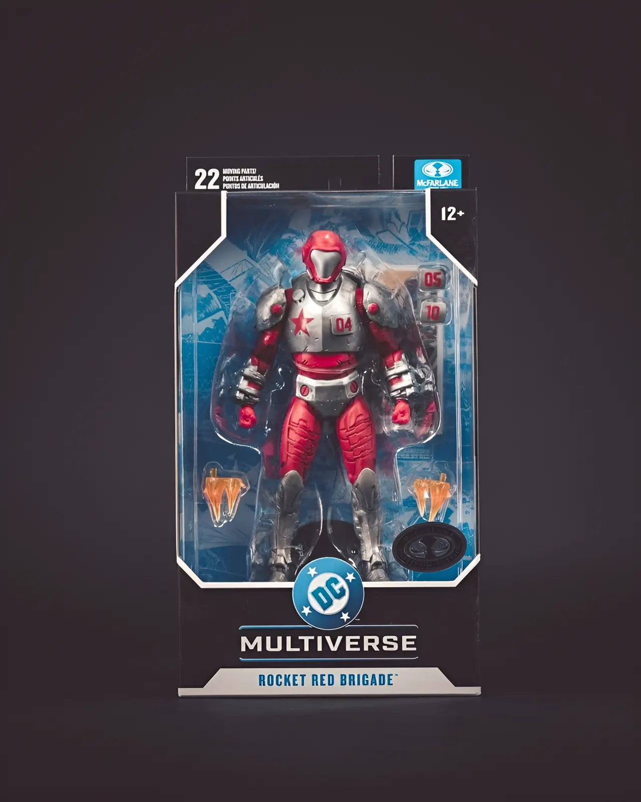 McFarlane Toys DC Multiverse Rocket Red Brigade Edition Platine 7\" Figurine - Image 1