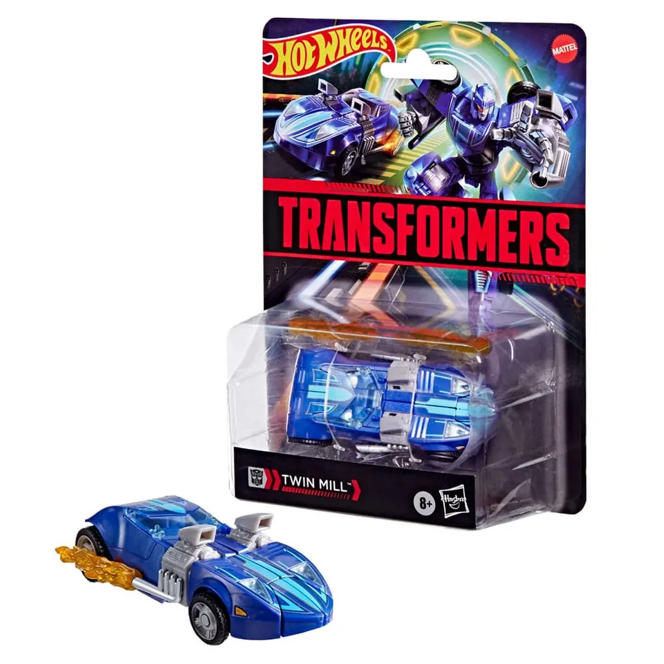 Hasbro Transformers Twin Mill Hot Wheels x Figura Clase Deluxe - Image 1
