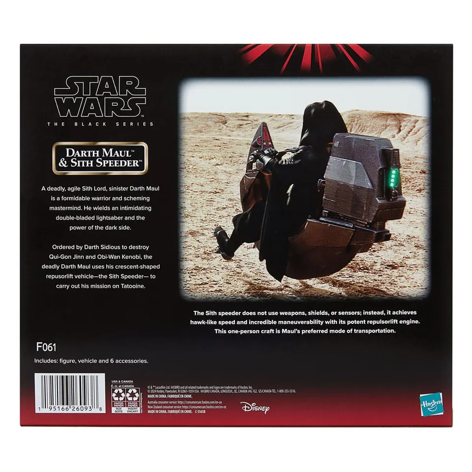 Hasbro Star Wars Black Series Darth Maul & Sith Speeder Set - Image 12