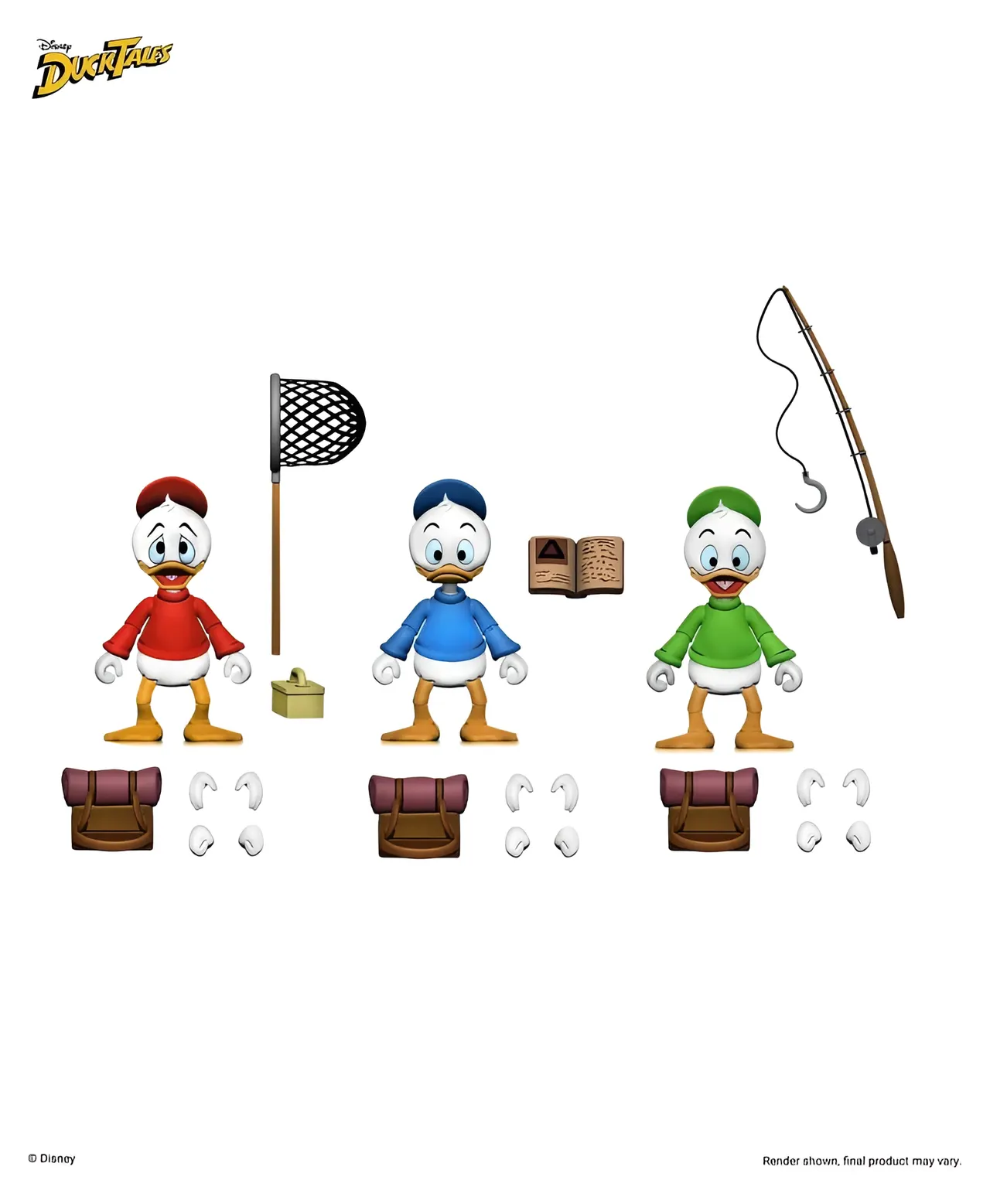 NECA DuckTales Ultimate 3‑Pack – Huey, Dewey & Louie figurines de 18 cm - Image 3