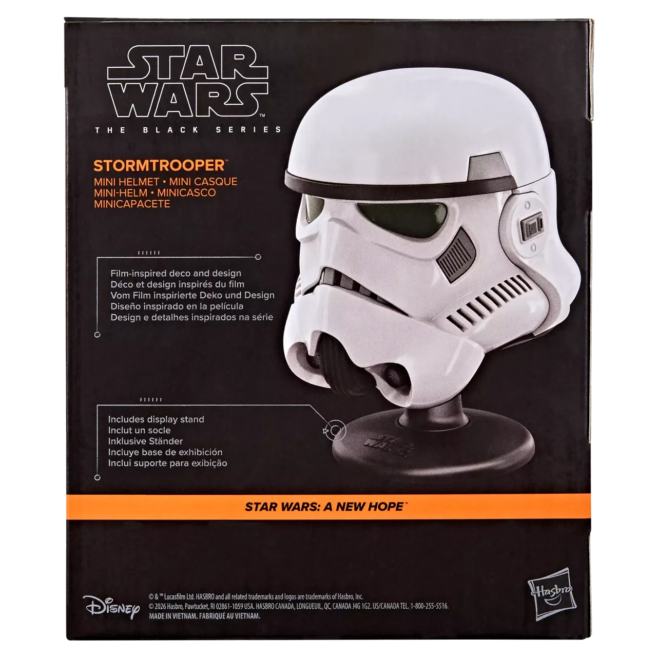 Hasbro Star Wars Black Series Casco mini Stormtrooper 6\" de exhibición - Image 2