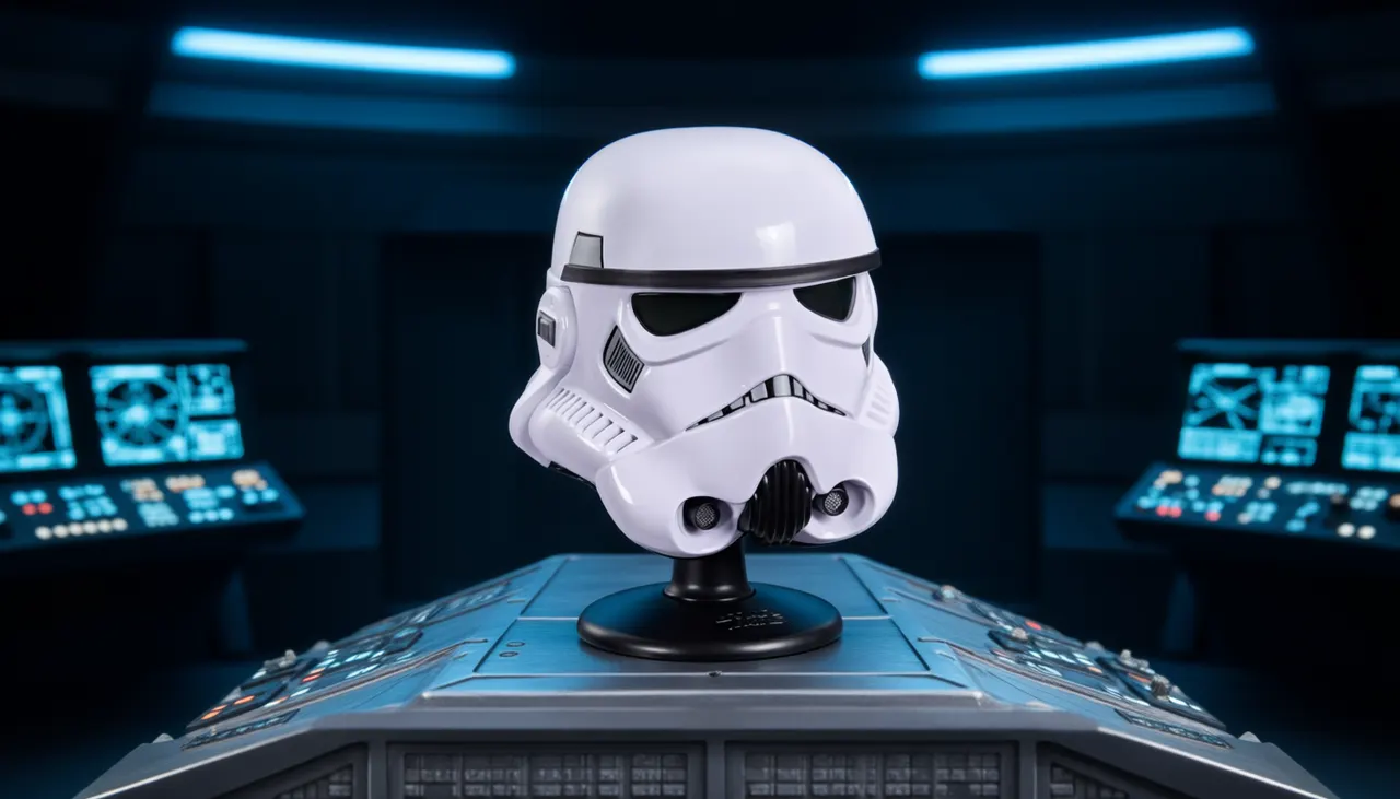 Hasbro Star Wars Black Series Stormtrooper Mini Helmet 6" Display - Image 3