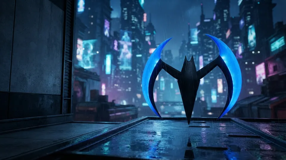 NECA Batman Beyond Blue Batarang Prop Replica with LUCI Light