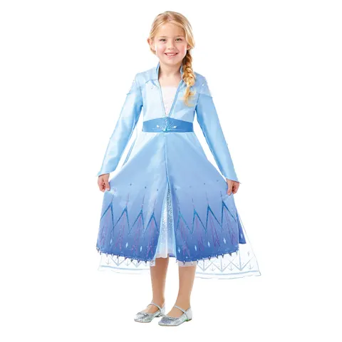 Rubie's Frozen 2 Elsa Travel Costume – Azzurro, Size L (7-8 yrs)