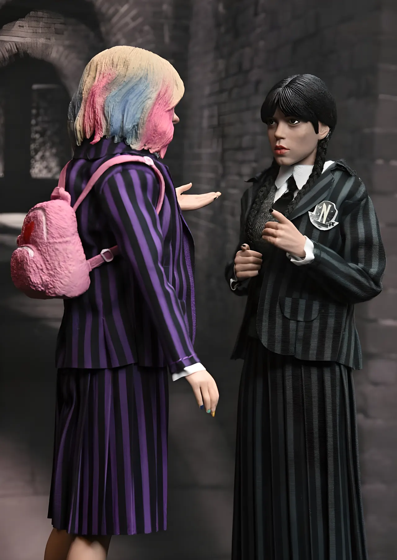 NECA Wednesday & Enid Sinclair Nevermore Uniform 20cm Clothed 2‑Pack - Image 6