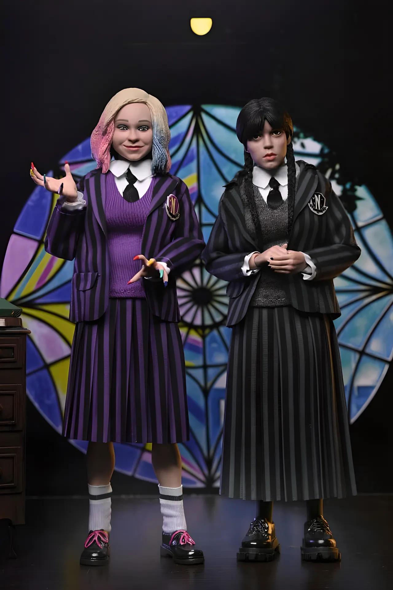NECA Wednesday & Enid Sinclair Nevermore Uniform 20cm Clothed 2‑Pack - Image 9