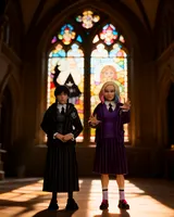 NECA Wednesday & Enid Sinclair Nevermore Uniform 20cm Clothed 2‑Pack - Thumbnail 13