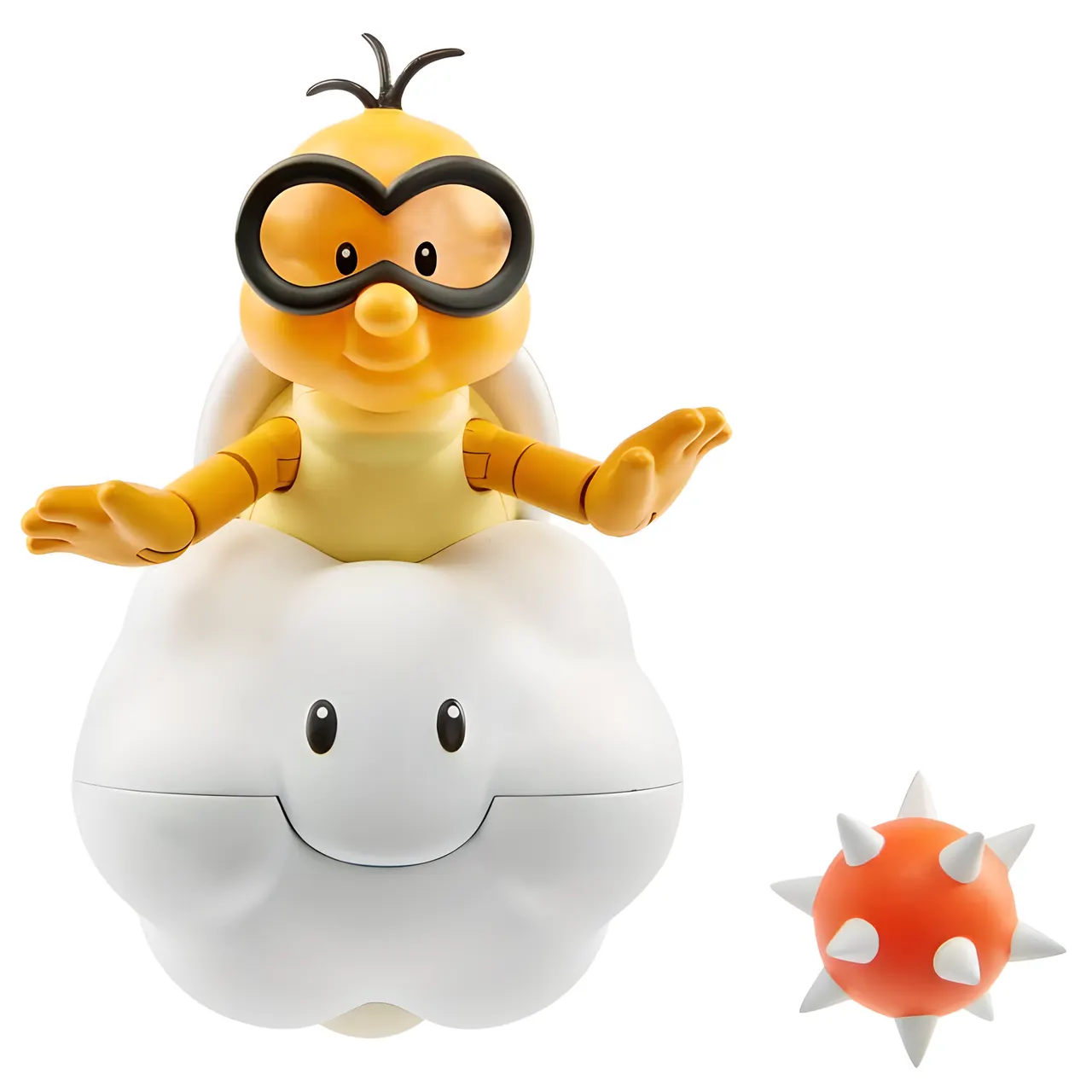 Jakks Pacific World of Nintendo 4" Lakitu Figure with Spike Ball - Image 2