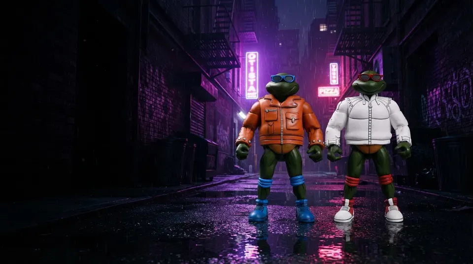 NECA TMNT Punk Leonardo & Raphael 7" Figures Ultimes
