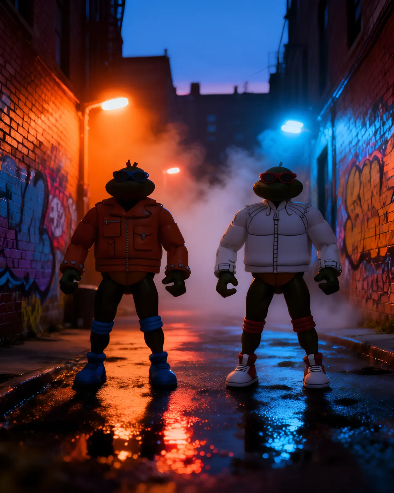 NECA TMNT Punk Leonardo & Raphael 7" Figures Ultimes - Image 10
