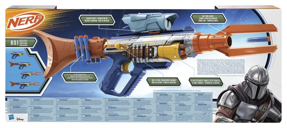 Hasbro Star Wars The Mandalorian y Grogu Nerf Dart Blaster - Image 8