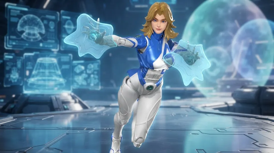 Blokees Invisible Woman Model Kit – Champion Class (Marvel Rivals)