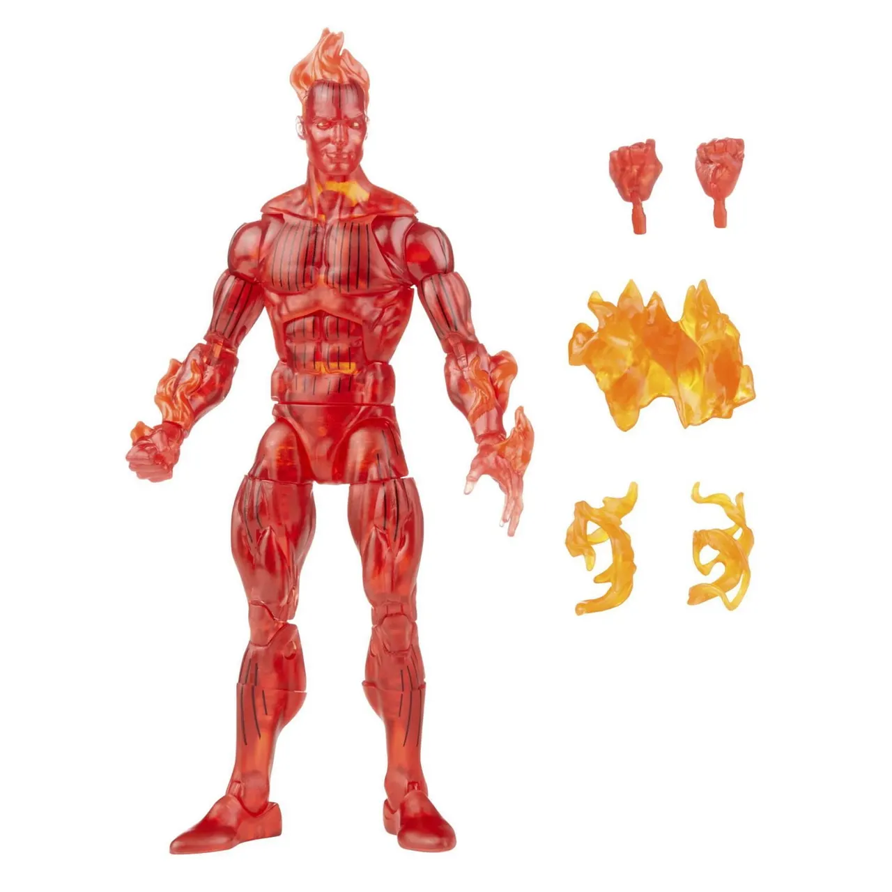 Hasbro Marvel Legends Retro Fantastic Four Human Torch 6" Figure - Image 2