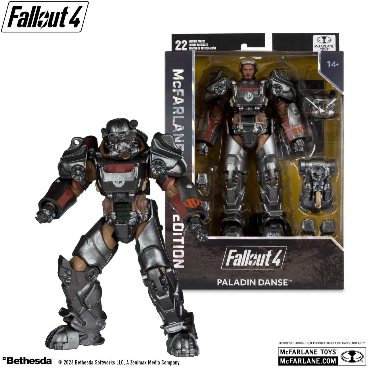McFarlane Toys Fallout Paladin Danse T-60 Power Armor 7\" Figurine Deluxe - Image 1