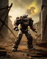 McFarlane Toys Fallout Paladin Danse T-60 Power Armor 7\" Figurine Deluxe - Thumbnail 6
