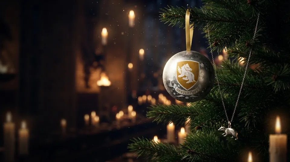 The Carat Shop Harry Potter Hufflepuff Tree Ornament with Necklace