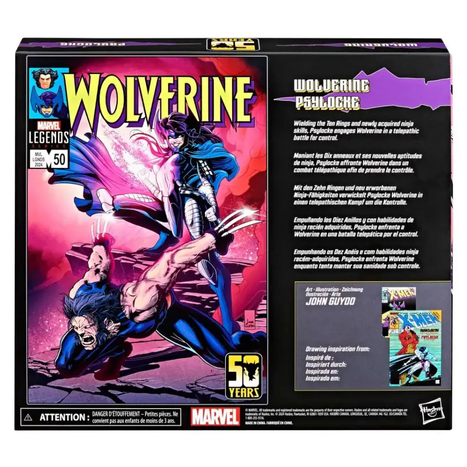 Hasbro Marvel Legends Wolverine 50th Anniversary 6" Two-Pack w/ Psylocke - Image 6