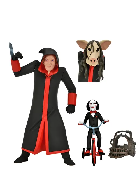 NECA Saw Toony Terrors Jigsaw Killer & Billy with Tricycle Boxed Set