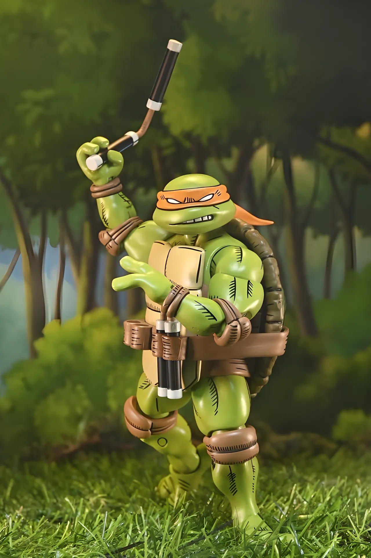 NECA Ultimate Michelangelo TMNT x Usagi Yojimbo 7\" Figura de Acción - Image 4