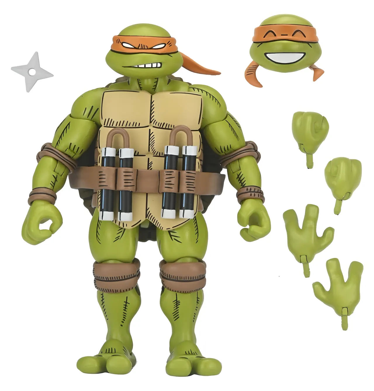 NECA Ultimate Michelangelo TMNT x Usagi Yojimbo 7\" Figura de Acción - Image 1
