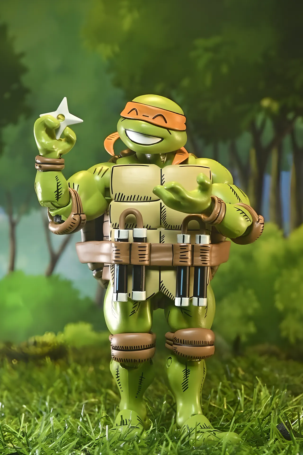 NECA Ultimate Michelangelo TMNT x Usagi Yojimbo 7\" Figura de Acción - Image 8