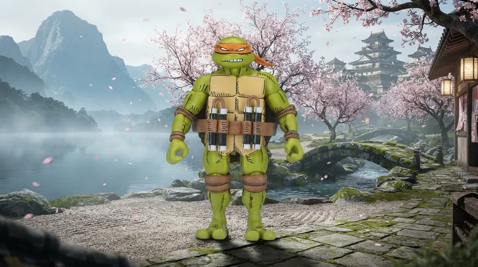 NECA Ultimate Michelangelo TMNT x Usagi Yojimbo 7\" Figura de Acción