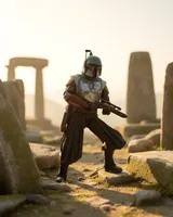 Hasbro Star Wars Black Series 6" Boba Fett (Tython) Exclusive - Thumbnail 6