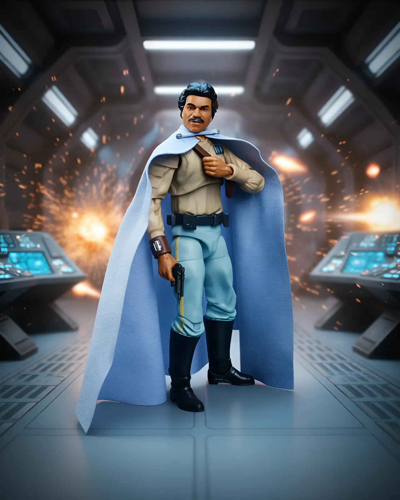 Hasbro Star Wars Power of the Force Lando Calrissian Figura Jumbo - Image 9