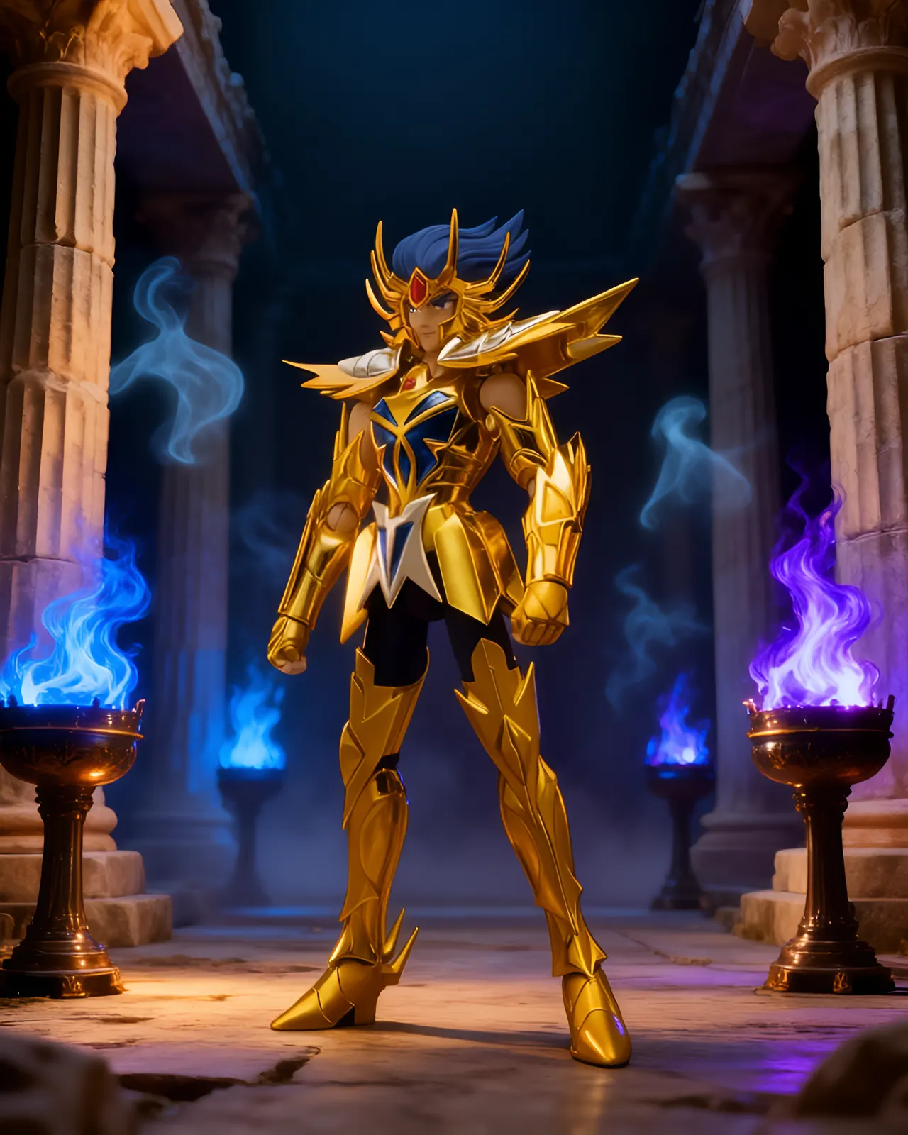 Bandai Saint Seiya D.D.Panoramation Cancer Deathmask figurine articulée - Image 9