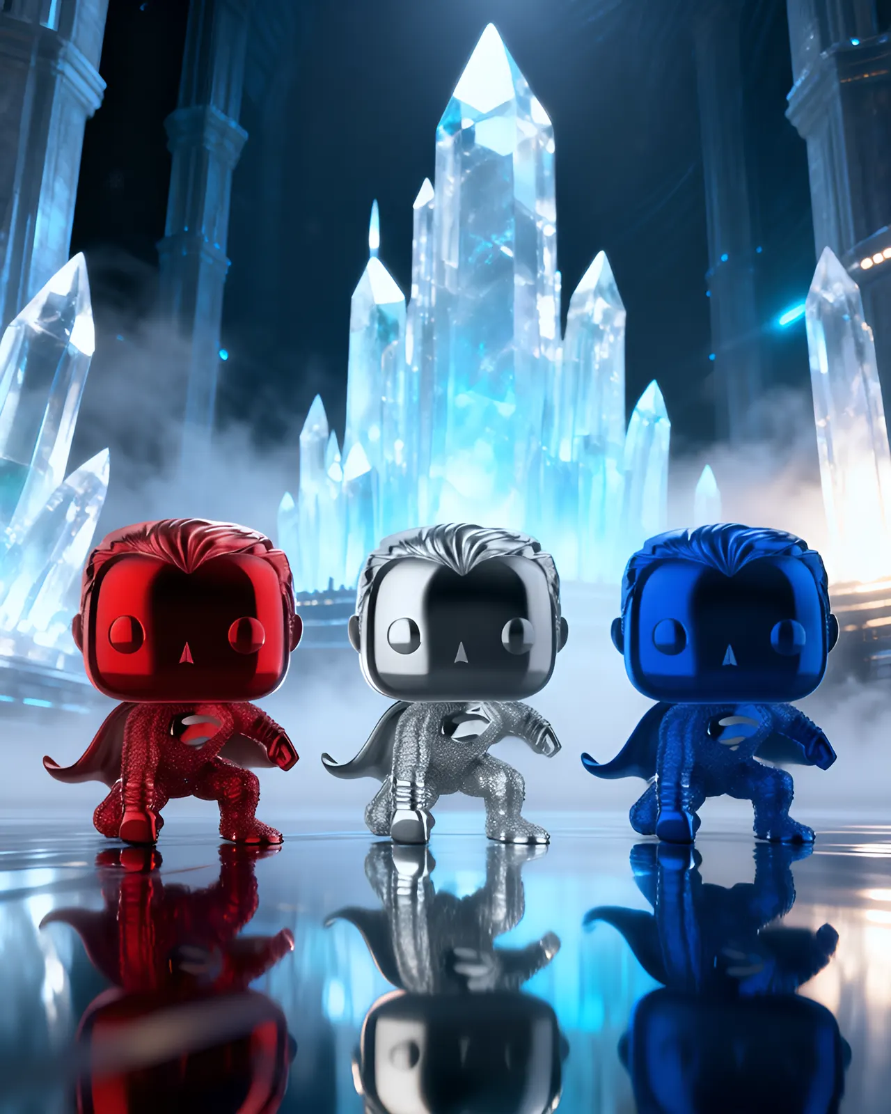 Funko Pop! Heroes Superman Chrome 3-Pack NYCC Shared Exclusive - Image 9