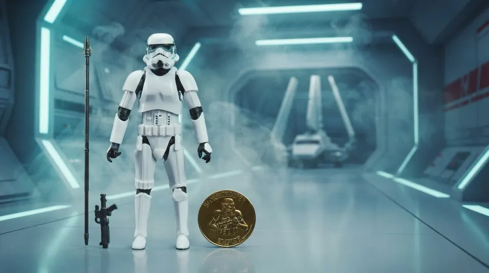 Hasbro Star Wars Black Series Imperial Stormtrooper Figure with Coin
