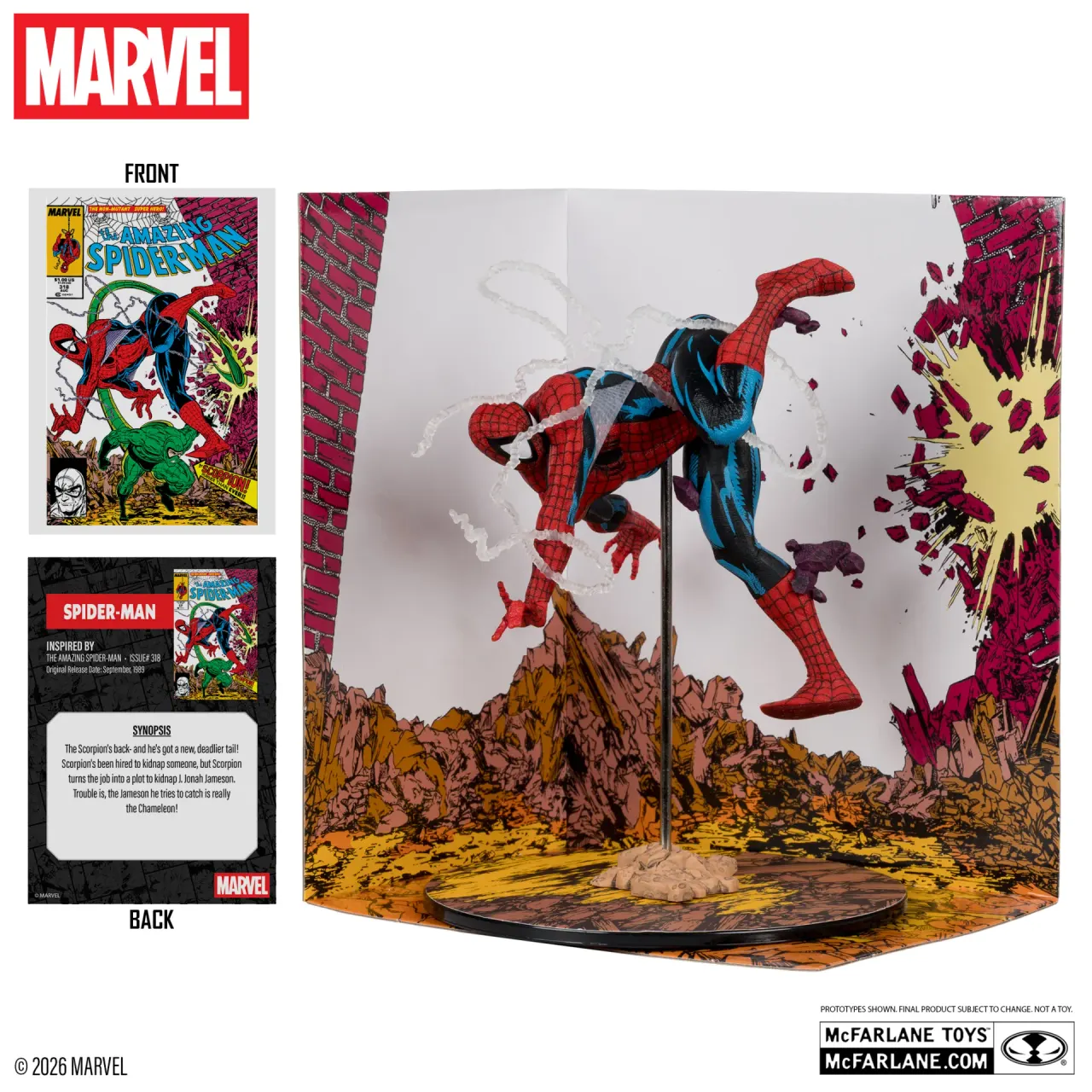 McFarlane Toys Marvel Legends Retro Spider-Man (Last Stand) 6" - Image 4