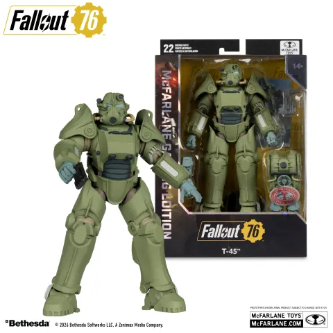 McFarlane Toys Fallout 76 Gaming Edition T-45 Red Platinum 20cm Figure