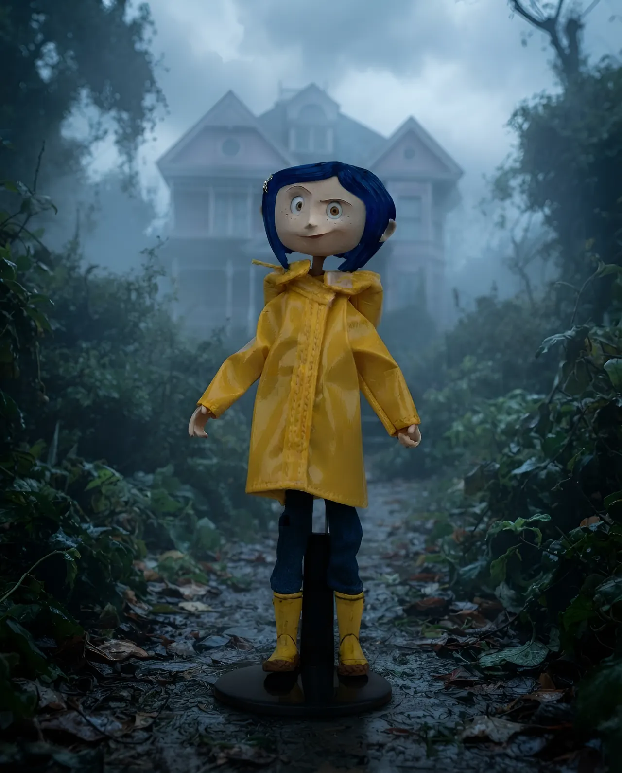 NECA Coraline Bendy Fashion Doll – Chaqueta de lluvia y botas (Bendyfigs) - Image 3