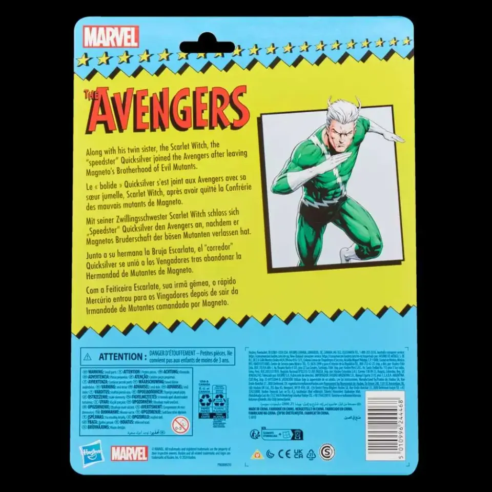 Hasbro Marvel Legends Retro Quicksilver 6" Figure – Avengers - Image 5
