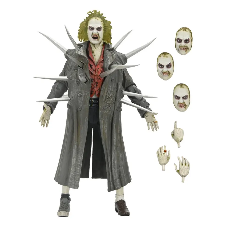 NECA Beetlejuice Ultimate 7" Figurine – Manteau trench épineux + Set - Image 2