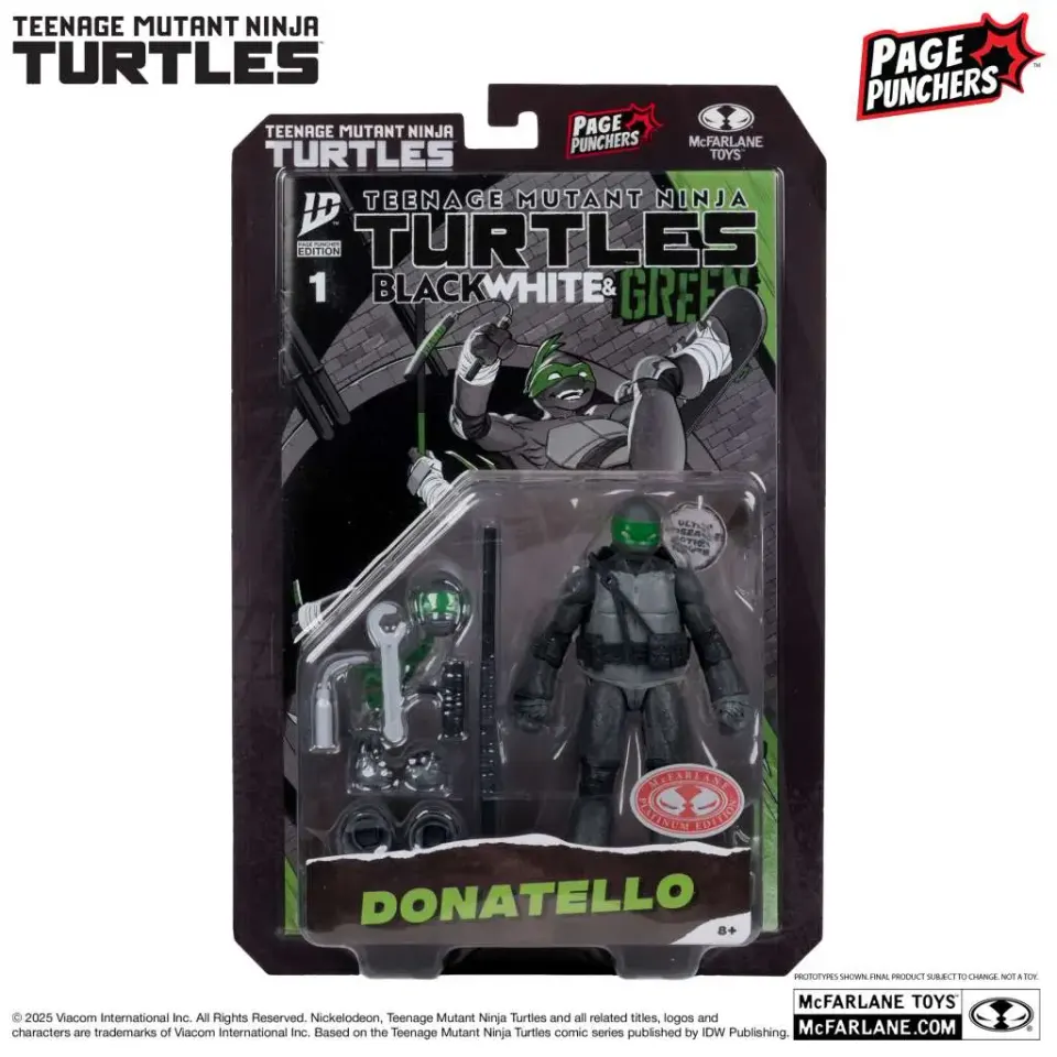 McFarlane Toys Page Punchers Donatello 5" Action Figure – Black White & Green - Image 4