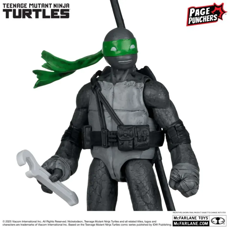 McFarlane Toys Page Punchers Donatello 5" Action Figure – Black White & Green - Image 2