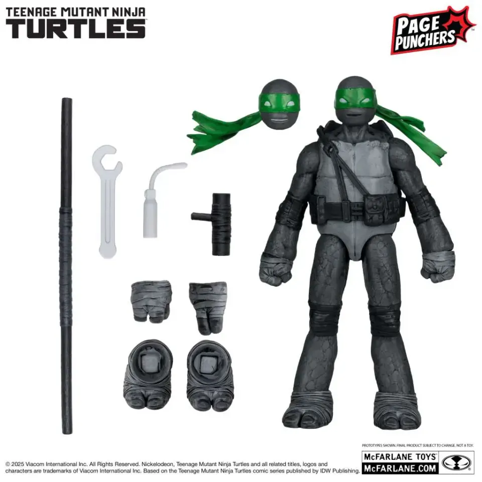 McFarlane Toys Page Punchers Donatello 5" Action Figure – Black White & Green - Image 1