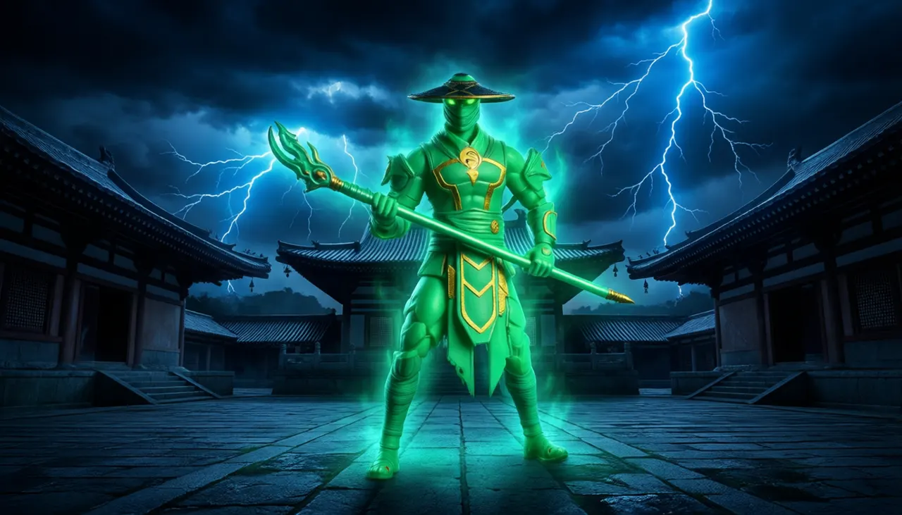 McFarlane Toys Mortal Kombat Raiden Glow-in-Dark Gold Label 7" Figure - Image 11