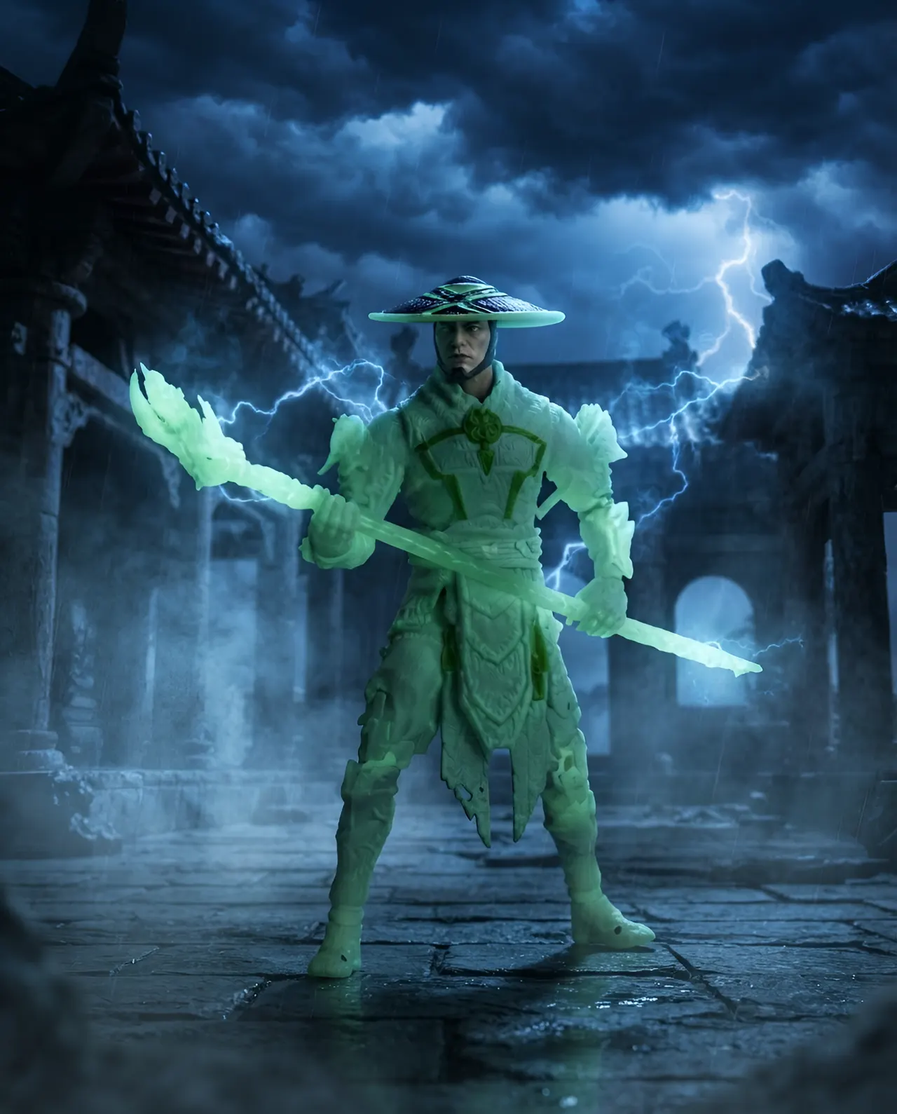 McFarlane Toys Mortal Kombat Raiden Glow-in-Dark Gold Label 7" Figure - Image 12