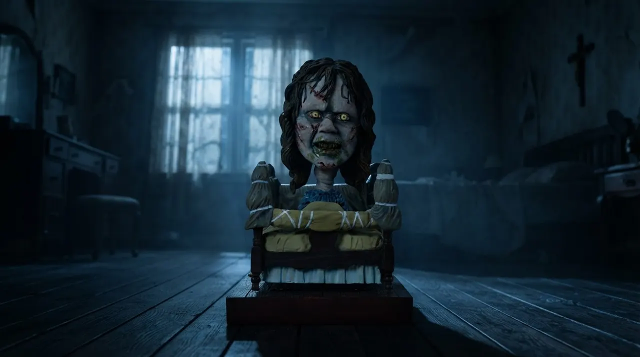 Head Knocker Regan in Bed – The Exorcist Resin Bobblehead - Image 6