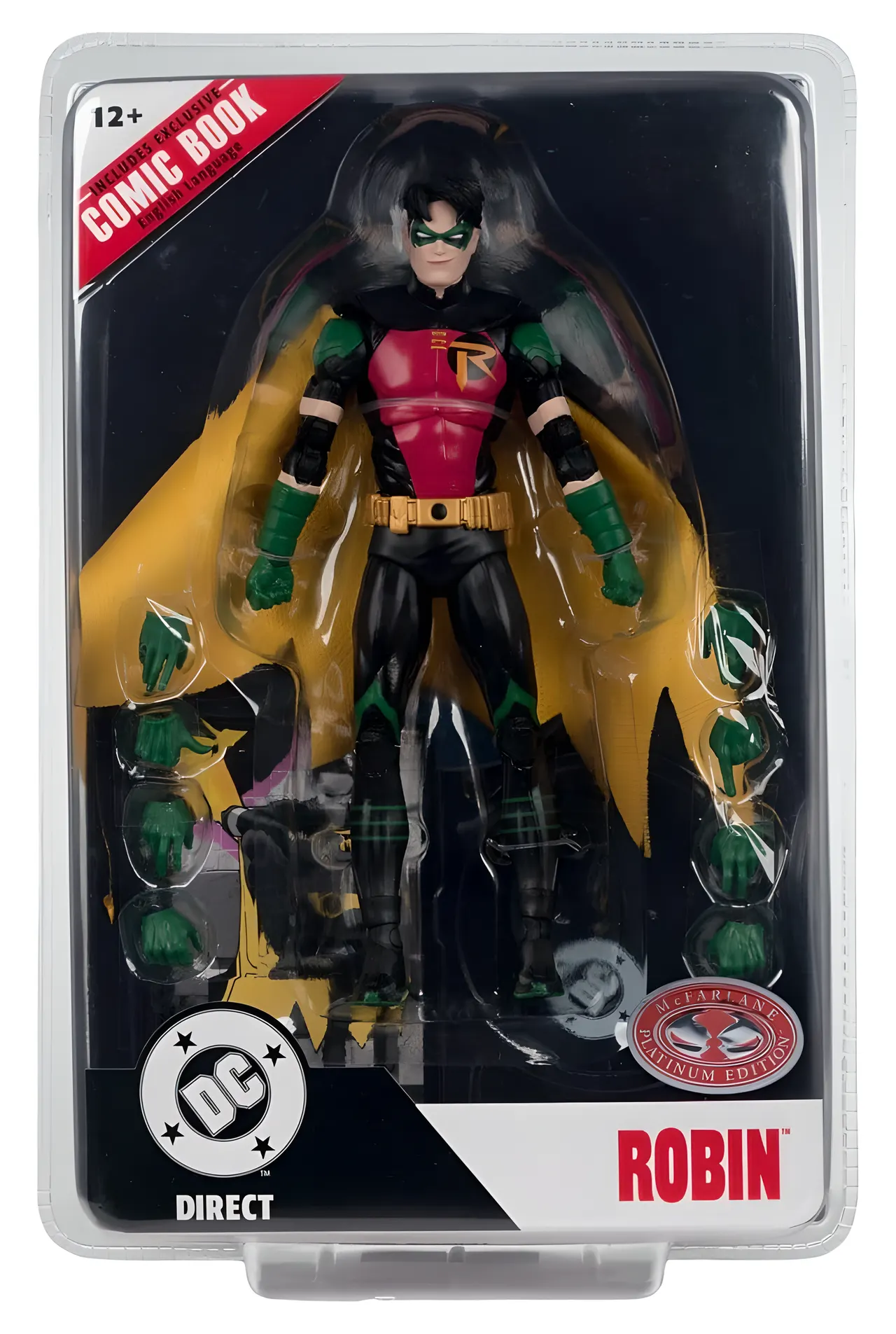 McFarlane Toys Robin Tim Drake Red Platinum 7" DC Figure + Comic - Image 8