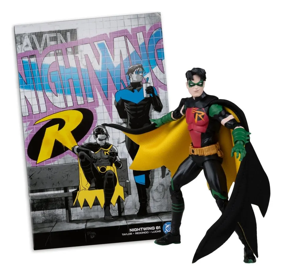 McFarlane Toys Robin Tim Drake Red Platinum 7" DC Figure + Comic - Image 6
