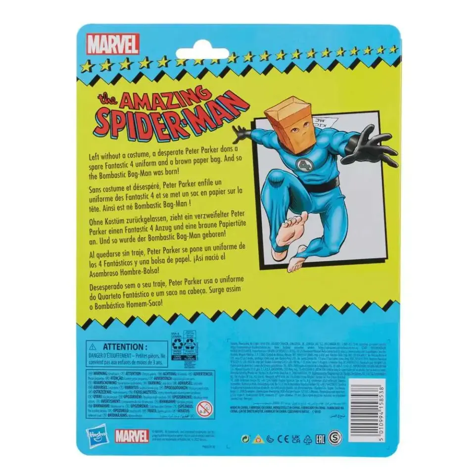 Hasbro Marvel Legends Retro 6\" Spider-Man Bombastic Bag-Man Figurine articulée - Image 8