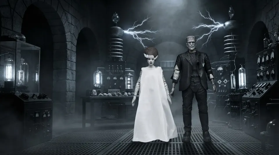 NECA Universal Monsters 90.º Aniversario Bride & Monster Two-Pack