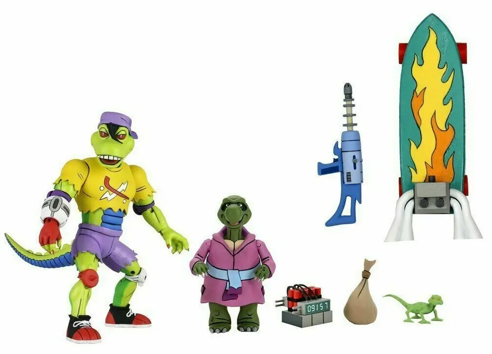 NECA TMNT 1987 Cartoon Mondo Gecko 7" Ultimate Action Figure - Image 1