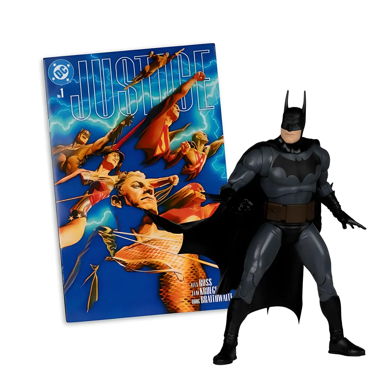 DC Direct Page Punchers Batman (Justice #1) figurine articulée de 7" avec bande dessinée - Image 1