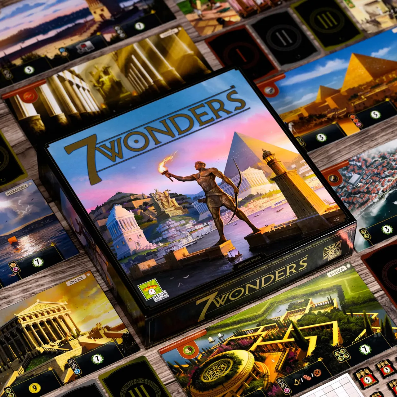 Asmodee 7 Wonders + 7 Wonders Duel Italian Edition Board Game Bundle - Image 1