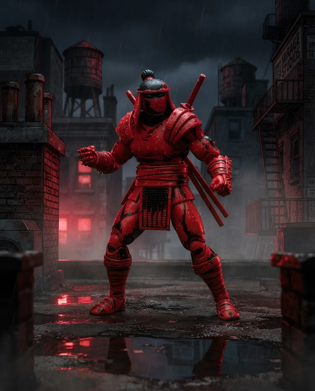 NECA TMNT Foot Enforcer Red & Black Variant 7" Mirage Comics - Image 7
